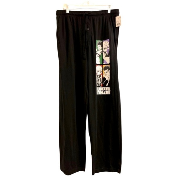 HUNTER X HUNTER anime graphic color squares black sleep pants Youth size XL - Picture 7 of 7